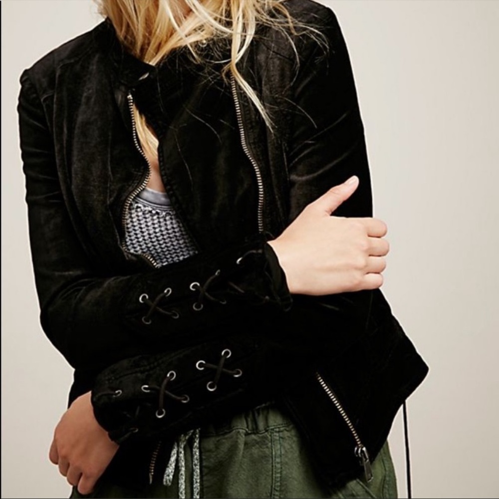 Free People Lacey Velvet Jacket